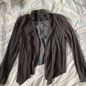 Ann Taylor Brown Suede Cardigan